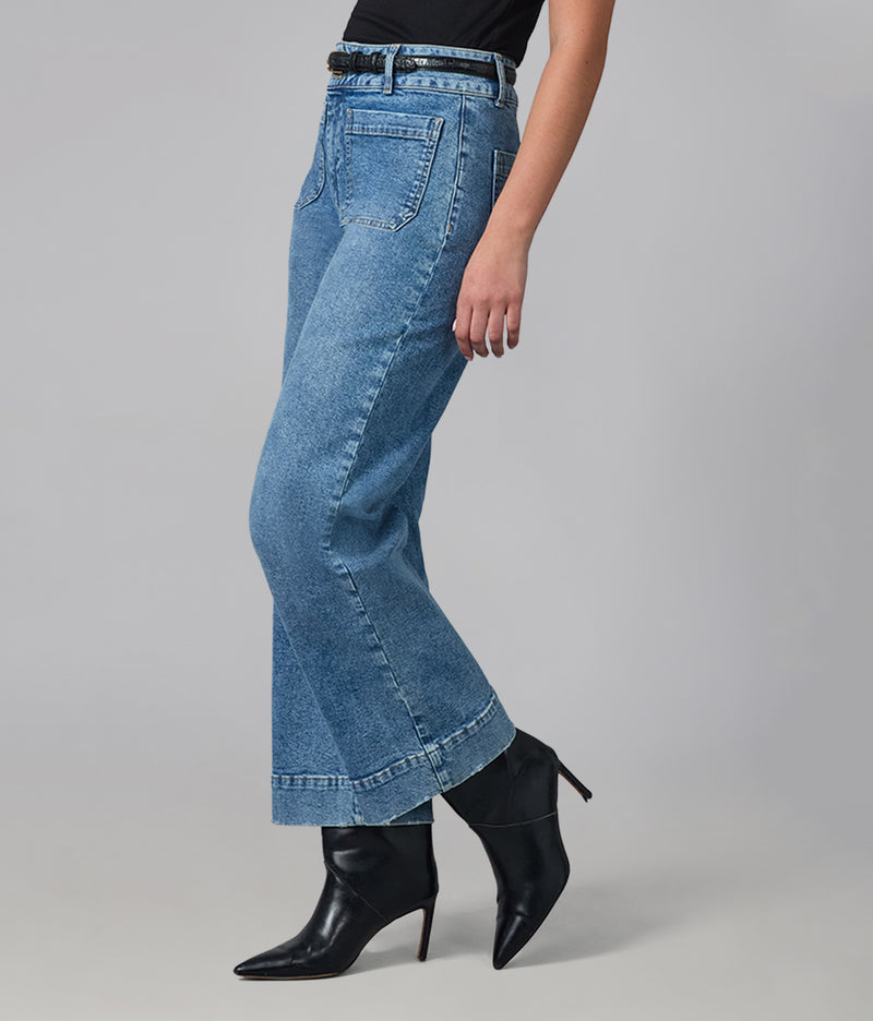 COLETTE-MDL High Rise Wide Leg Jeans