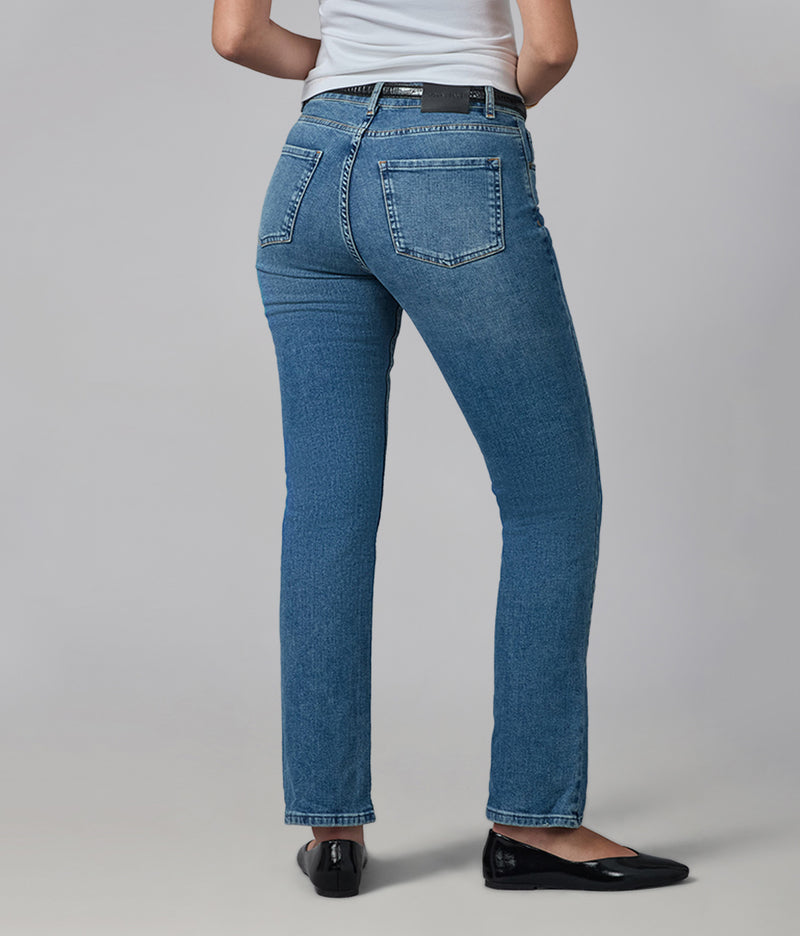 DENVER-DIS2 High Rise Straight Jeans