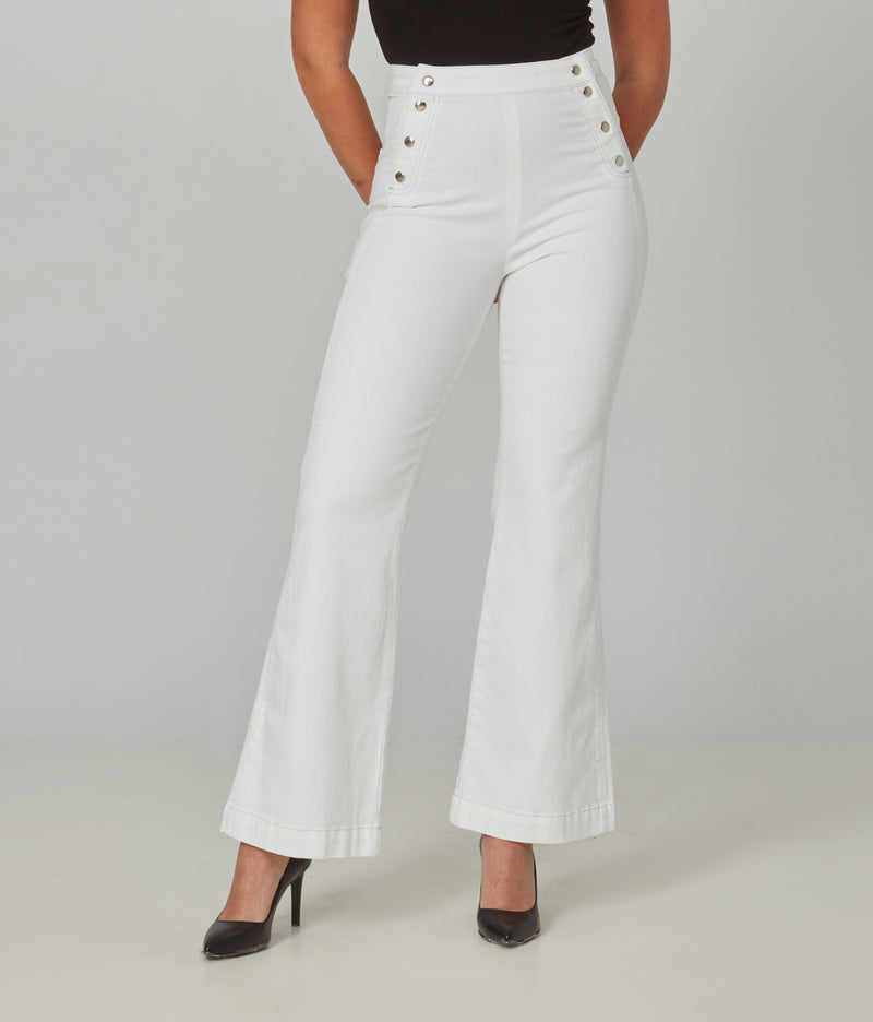Stevie-WHT Ultra-High Rise Loose Jeans-32" Inseam