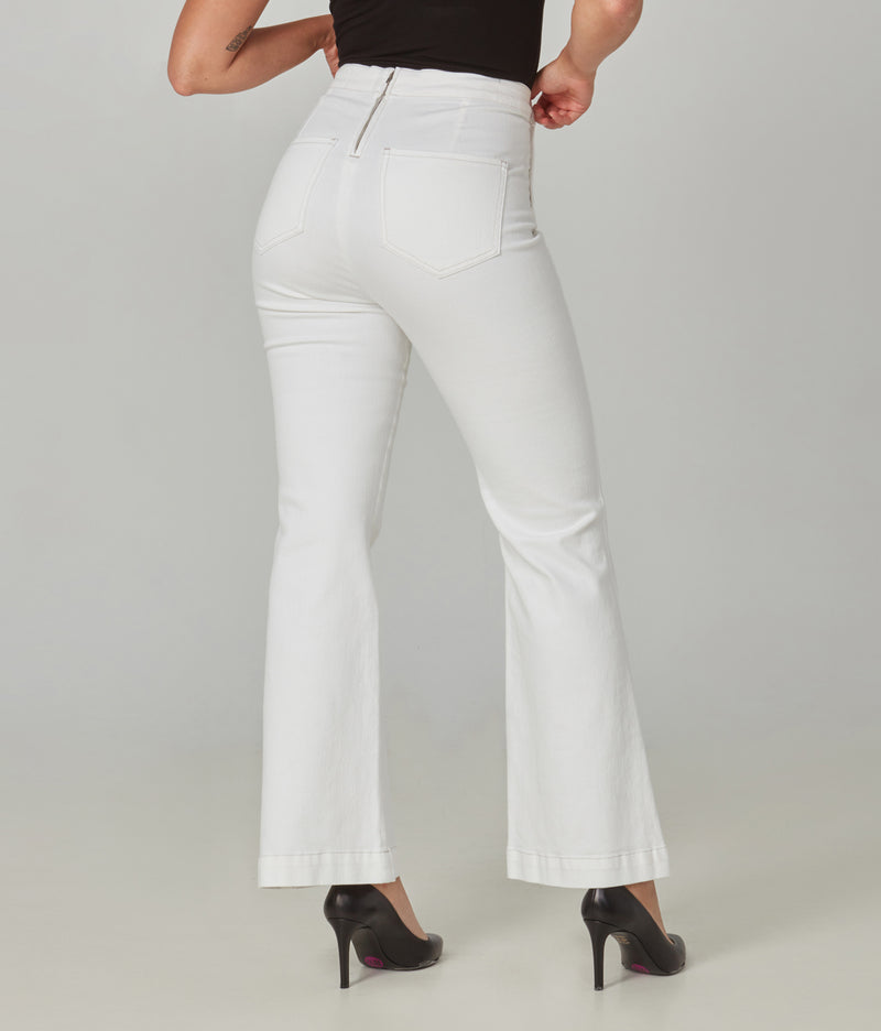 Stevie-WHT Ultra-High Rise Loose Jeans-32" Inseam