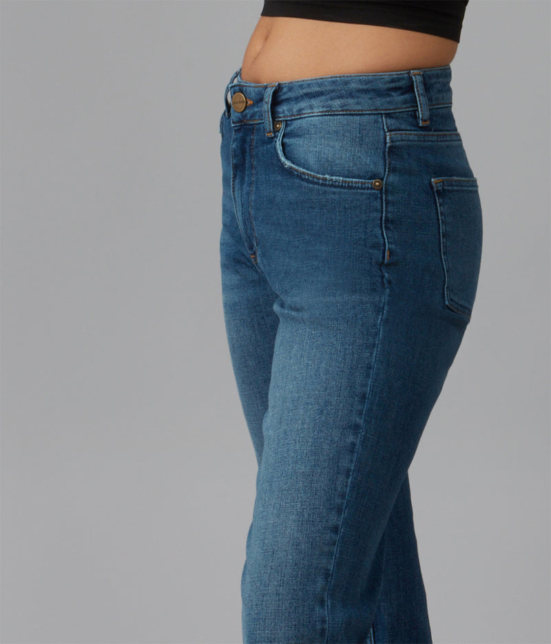 DENVER-DIS2 High Rise Straight Jeans