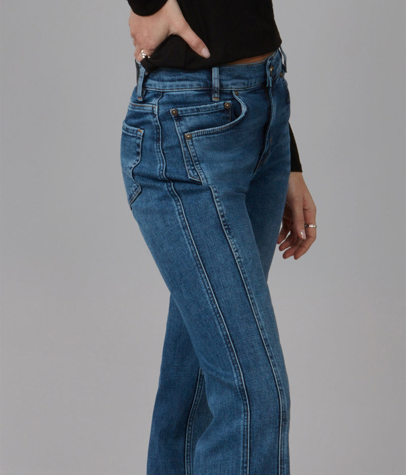 JASPER-DIS Mid Rise Straight Jeans