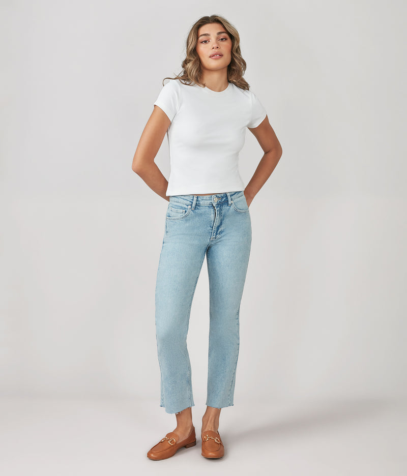 DENVER-CB High Rise Straight Jeans