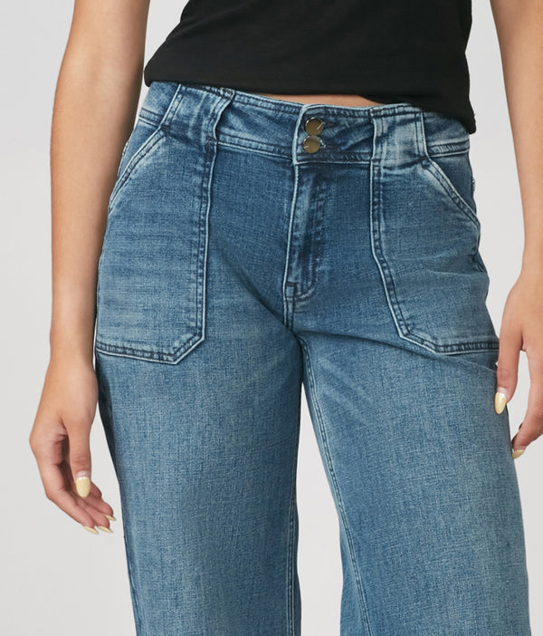 NOVA-DIS Mid Rise Wide Leg Jeans