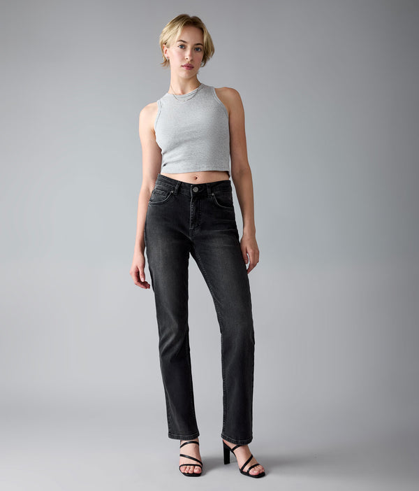 DENVER-BA High Rise Straight Jeans