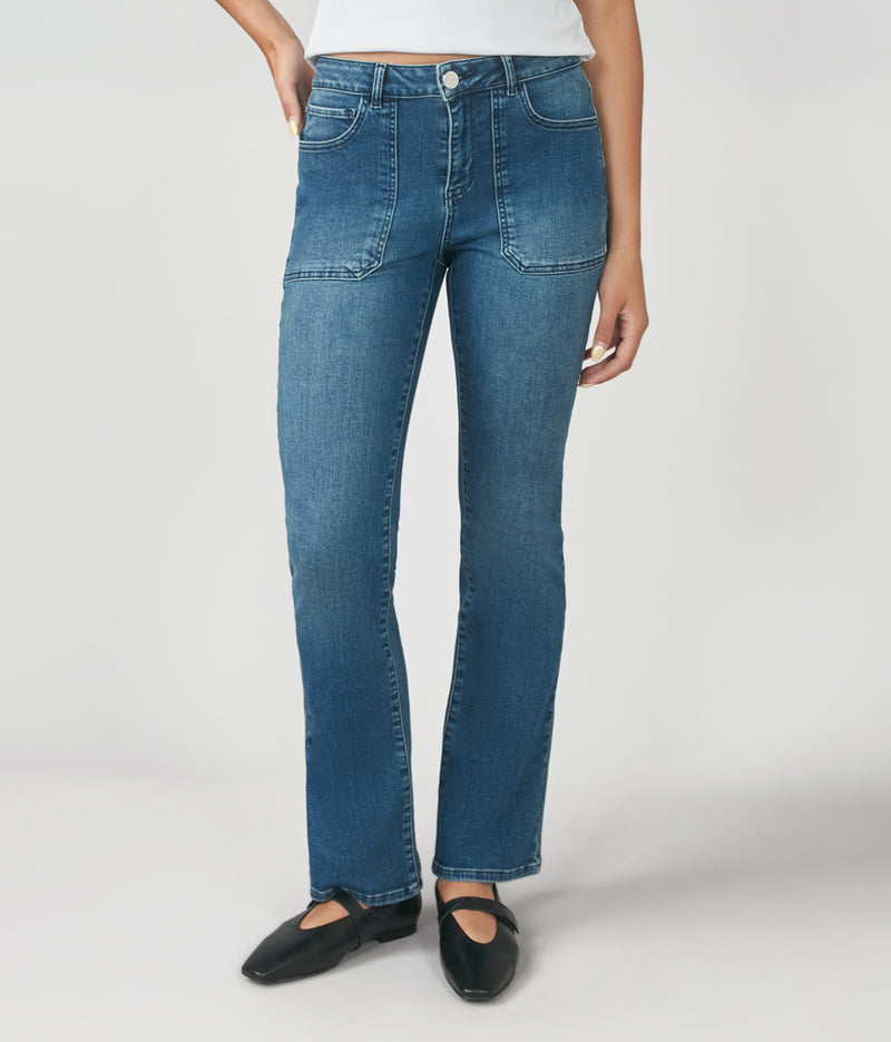 BILLIE-DIS2 High Rise Bootcut Jeans