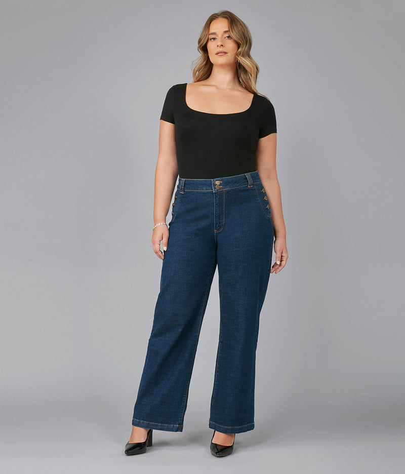 COLETTE-DRB High Rise Wide Leg Jeans