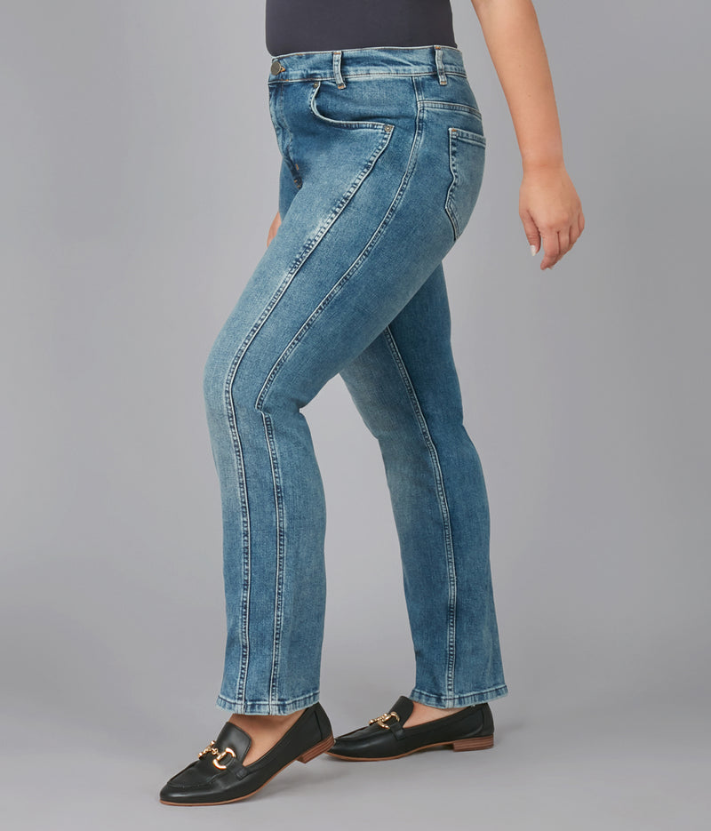 JASPER-DIS Mid Rise Straight Jeans