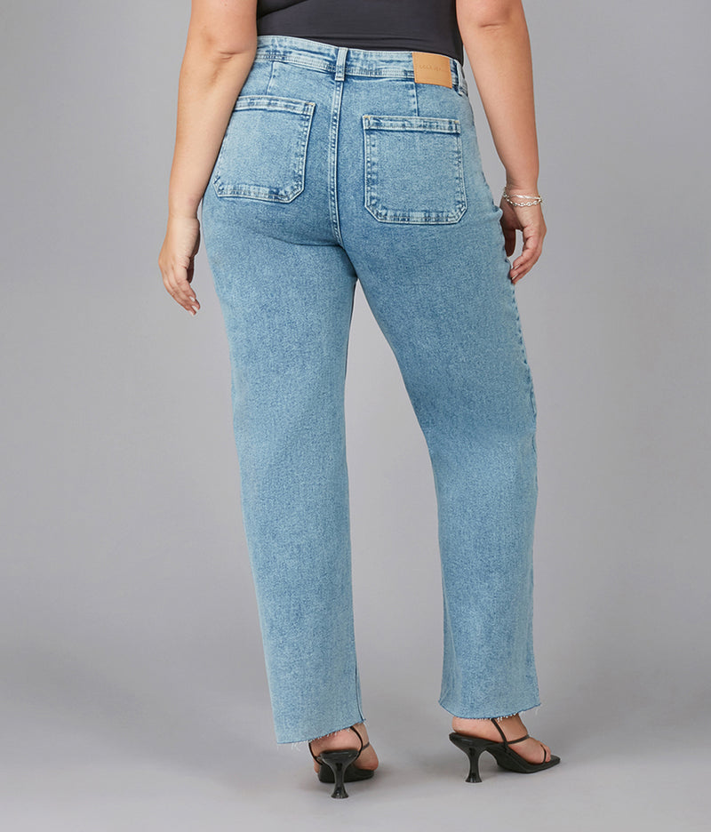 COLETTE-VIB High Rise Wide Leg Jeans 30" Inseam