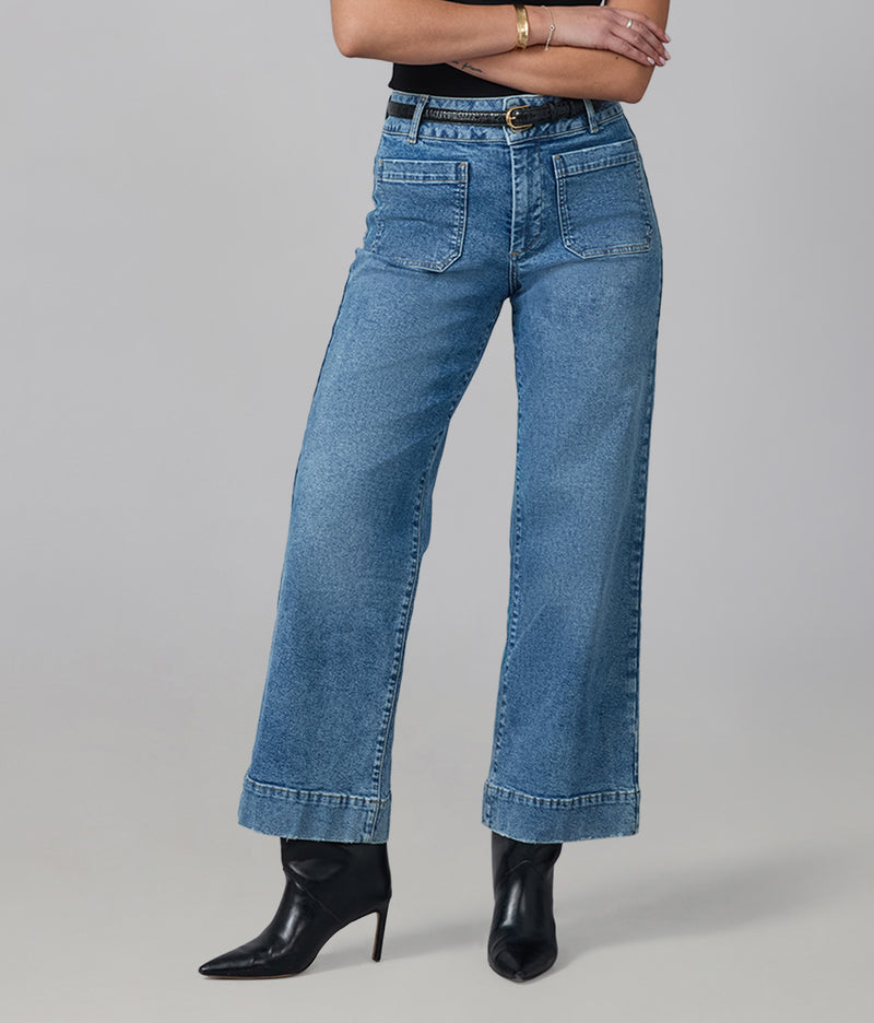COLETTE-MDL High Rise Wide Leg Jeans