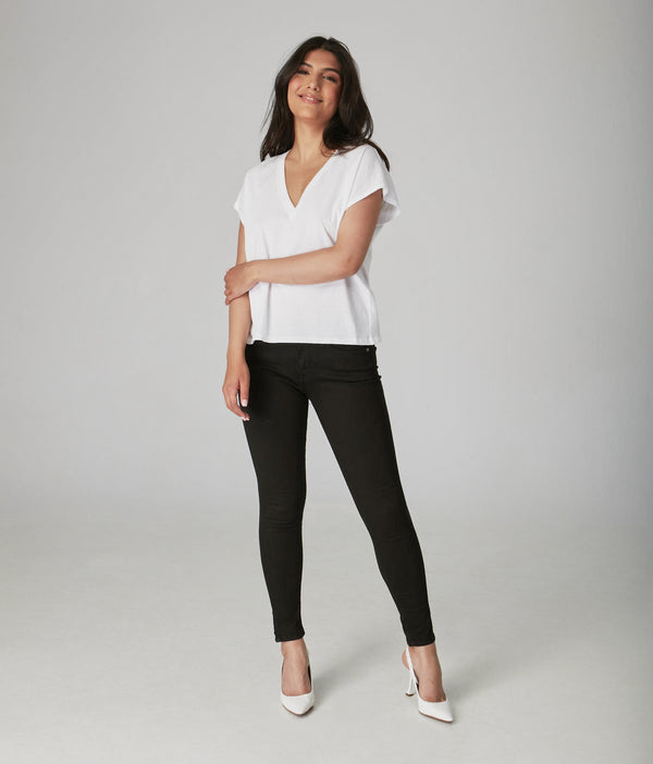 Alexa-BLK High-Rise Skinny Jeans 30" Inseam