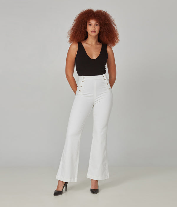 STEVIE-WHT Ultra-High Rise Loose Jeans